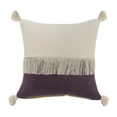 Lr Home Danny Textured Square Throw Pillow In Purple