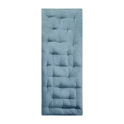 Intelligent Design Arwen Poly Chenille Lounge Floor Pillow Cushion In Blue