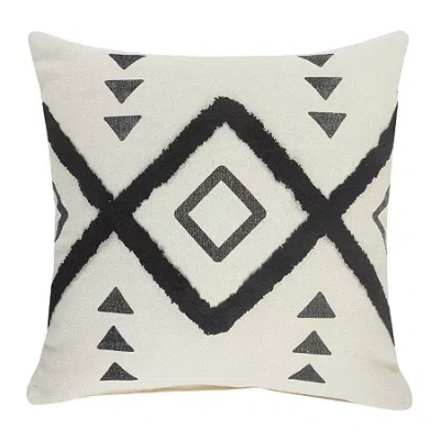 Lr Home Beal Diamond Square Throw Pillow In Black