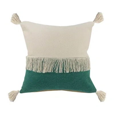 Lr Home Danny Textured Square Throw Pillow In Green