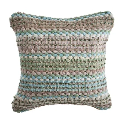 Lr Home Flona Stripe Square Throw Pillow In Green