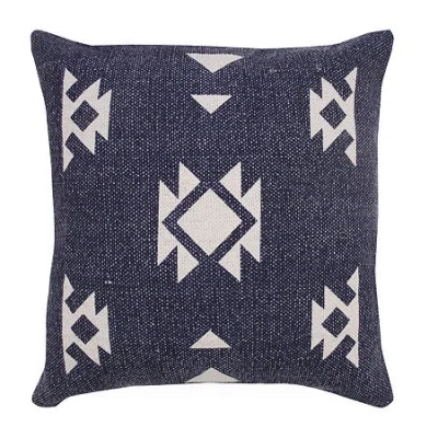 Lr Home Ram Geometric Square Throw Pillow In Blue