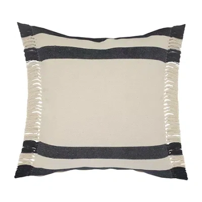 Lr Home Mistaus Stripe Square Throw Pillow In Blue