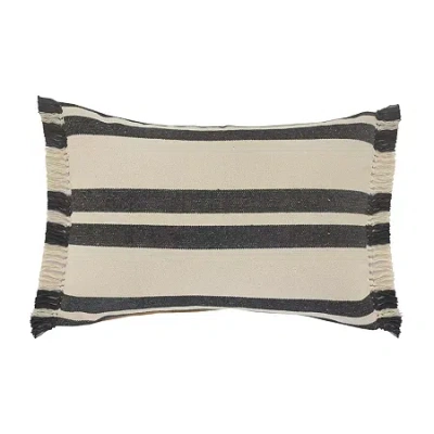 Lr Home Mistaus Stripe Square Throw Pillow In Gray