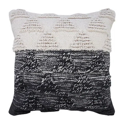 Lr Home Neela Bordered Square Throw Pillow In Black
