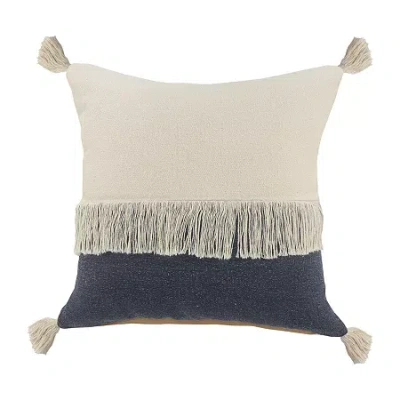 Lr Home Danny Textured Square Throw Pillow In Blue