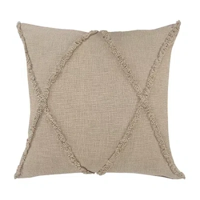 Lr Home Aaina Modern Square Throw Pillow In Brown