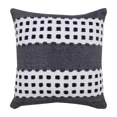 Lr Home Sundry Stripe Square Throw Pillow In Gray