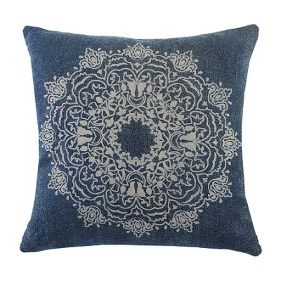 Lr Home Sunny Casual Square Throw Pillow In Blue