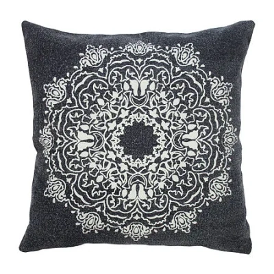 Lr Home Sunny Casual Square Throw Pillow In Black