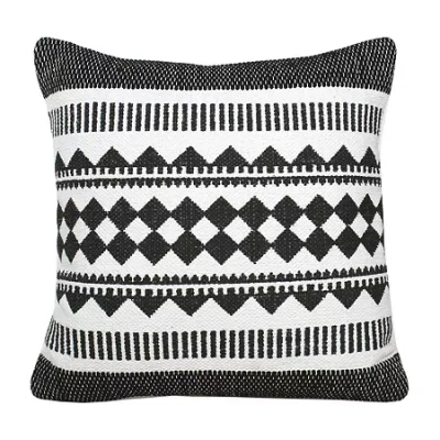 Lr Home Koum Geometric Square Throw Pillow In Black