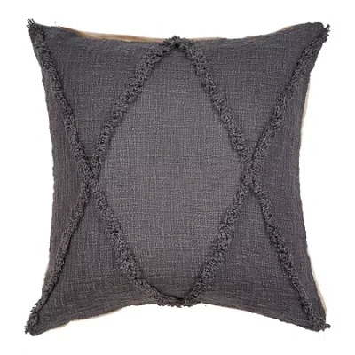Lr Home Aadi Diamond Square Throw Pillow In Gray