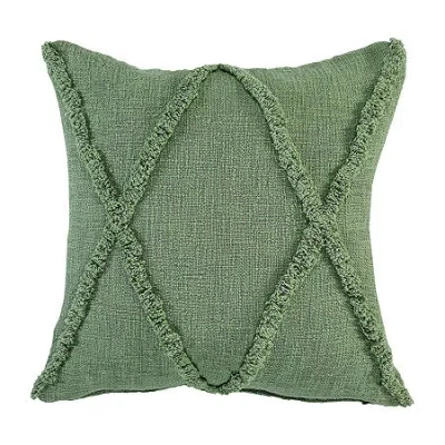 Lr Home Aadi Diamond Square Throw Pillow In Green