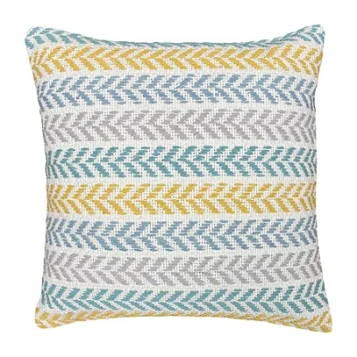 Lr Home Ash Sen Stripe Square Throw Pillow In Multi