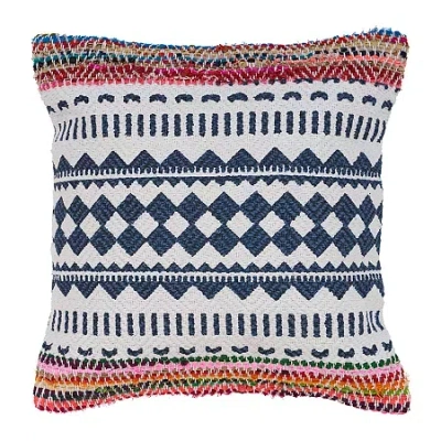 Lr Home Brielle Tribal Square Throw Pillow In Blue