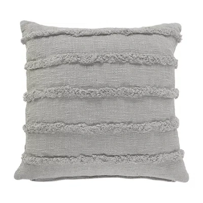 Lr Home Cassie Solid Square Throw Pillow In Gray
