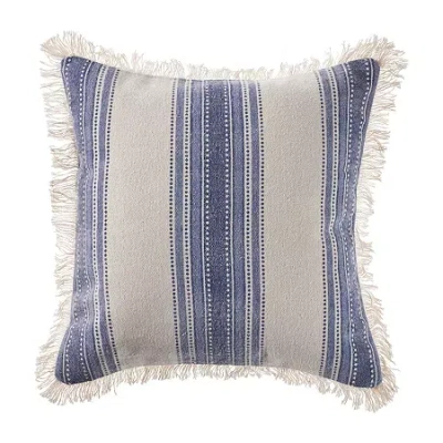Lr Home Palma Stripe Square Throw Pillow In Blue