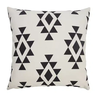 Lr Home Saki Geometric Square Throw Pillow In Black
