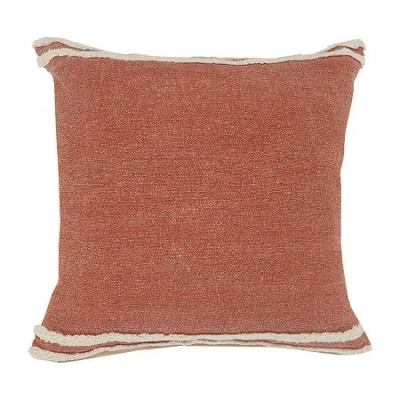 Lr Home Cais Stripe Square Throw Pillow In Brown