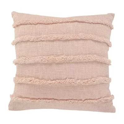 Lr Home Cassie Solid Square Throw Pillow In Pink