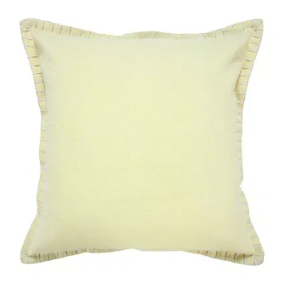 Lr Home Vinay Solid Square Throw Pillow In Yellow