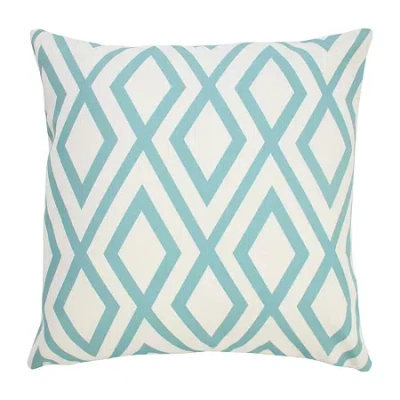 Lr Home Wis Geometric Square Throw Pillow In Blue