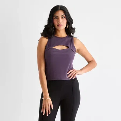 Bold Elements Womens Crew Neck Sleeveless Blouse In Multi