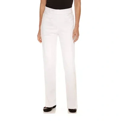 Alfred Dunner Classics Allure Pull-on Slim-leg Pants In White