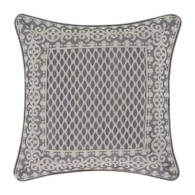 Five Queens Court Houston Square Throw Pillow In Black