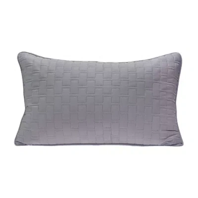 Bedvoyage Rayon From Bamboo Hem Rectangular Throw Pillow In Gray