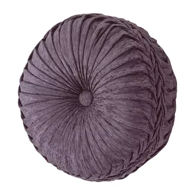 Five Queens Court Dominique Round Throw Pillow In Purple