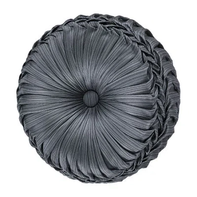Five Queens Court Leah Round Throw Pillow In Gray
