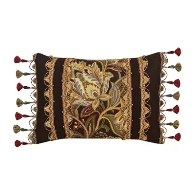 Five Queens Court Stefania Rectangular Throw Pillow In Brown