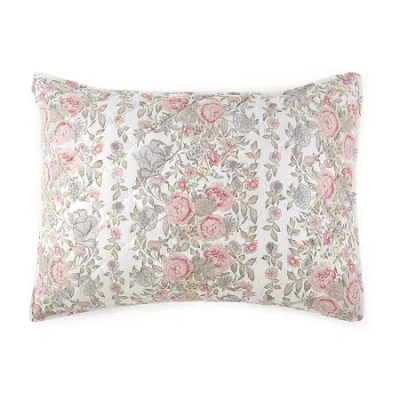 Martha Stewart Lula Reversible Pillow Sham In Pink
