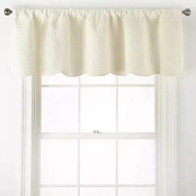 Hudson & Main Audrey Rod Pocket Scallop Valance In Sand