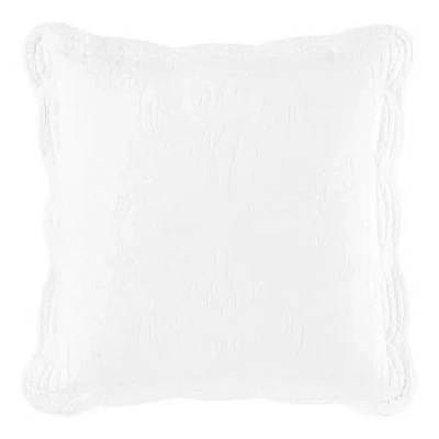 Hudson & Main Audrey Square Throw Pillow In White