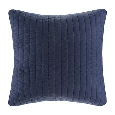Ink+ivy Camila Cotton Quilted Euro Sham In Blue