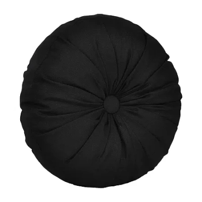 Royal Court Calabria Round Throw Pillow In Black