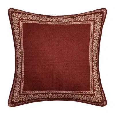 Royal Court Lazia Square Throw Pillow In Red