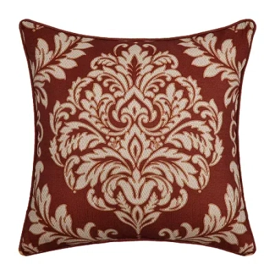 Royal Court Lazia Square Throw Pillow In Red
