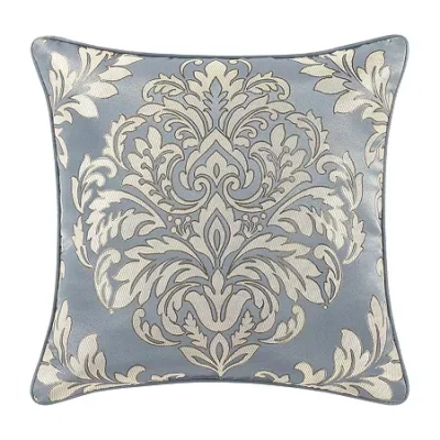 Royal Court Lorenzo Square Throw Pillow In Blue