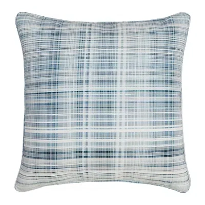 Royal Court Peyton Square Throw Pillow In Blue