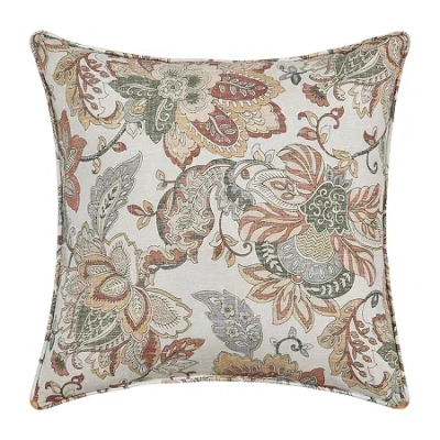 Royal Court Janessa Square Throw Pillow In Orange