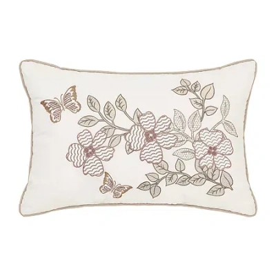 Royal Court Ridgewood Rectangular Square Throw Pillow In White