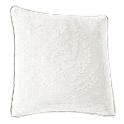 Historic Charleston Collection King Charles 20" Square Decorative Pillow In White