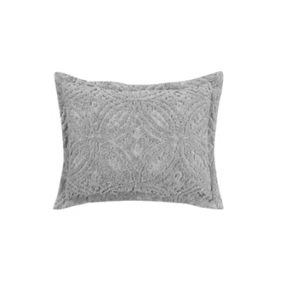 Better Trends Chenille Wedding Ring Standard Sham In Gray