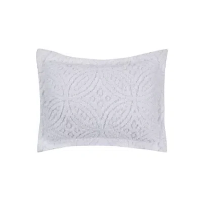 Better Trends Chenille Wedding Ring Standard Sham In White