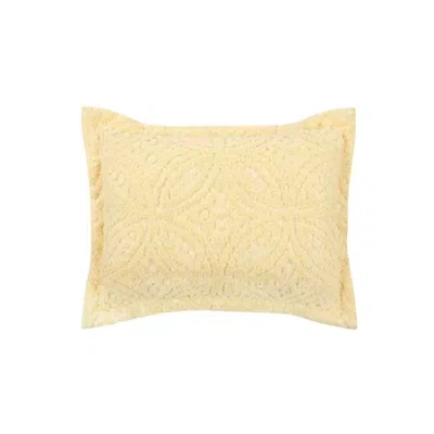 Better Trends Chenille Wedding Ring Standard Sham In Yellow