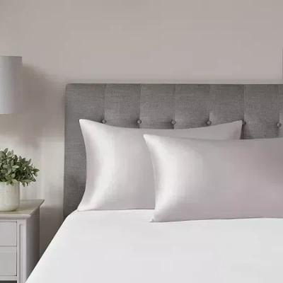 Madison Park Single Silk Pillowcase In White