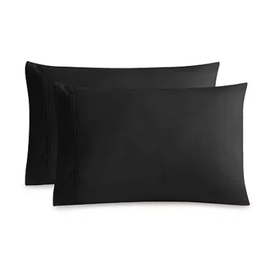 Swift Home Double Brushed Wrinkle Resistant Pillowcase In Black